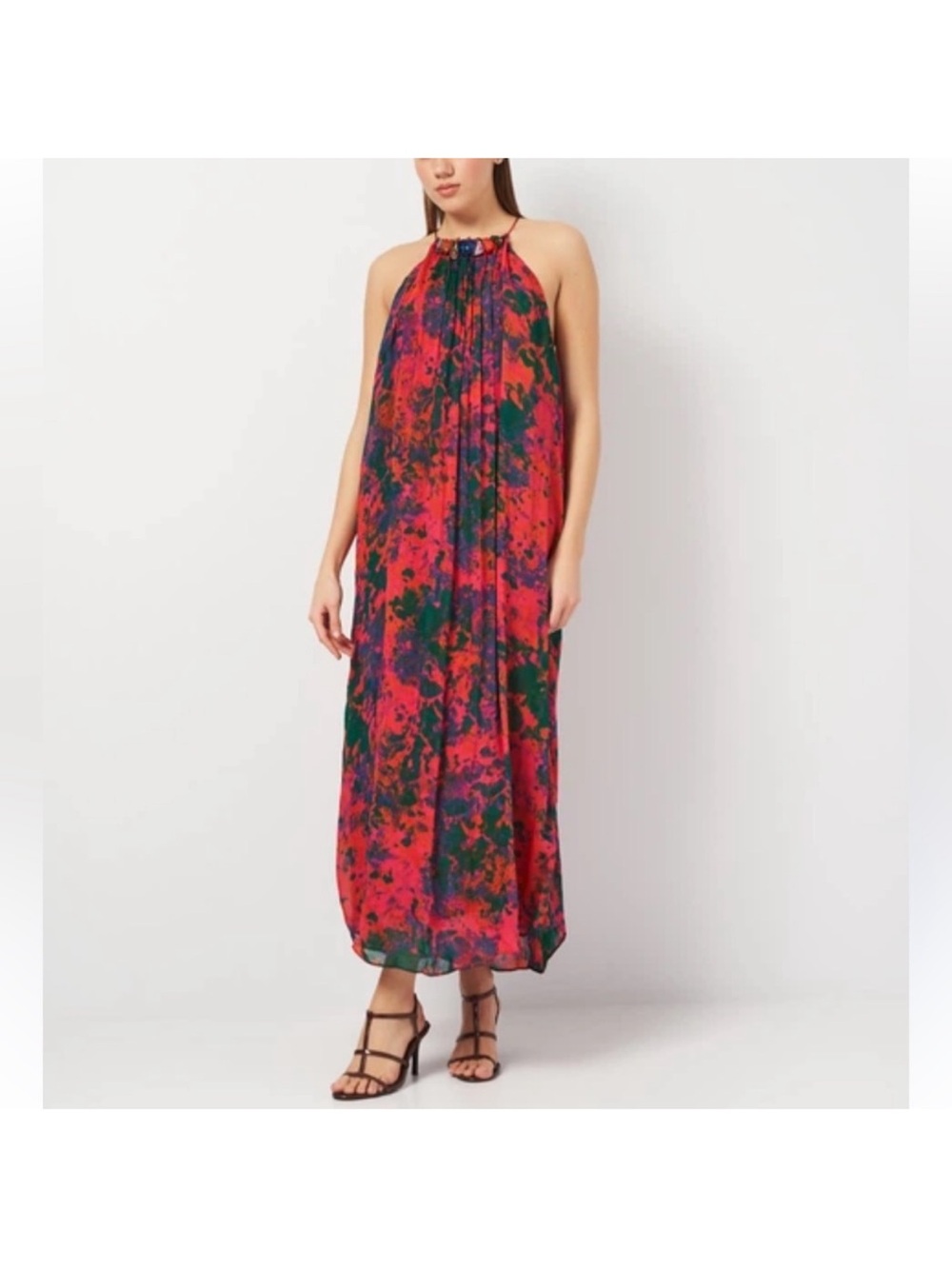 Zara Halter Beaded Dress XS NWT
